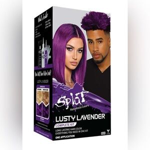 Splat Lusty Lavender Complete Hair Dye Bleach Semi-Permanent Hair Color Dye NIB